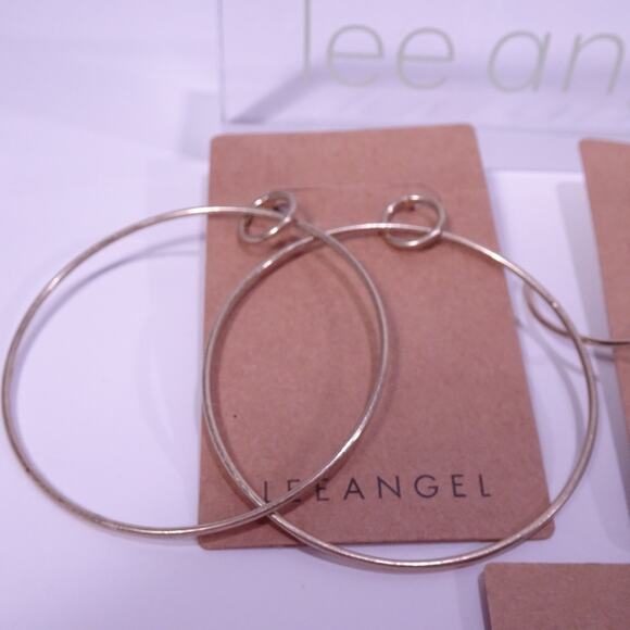 Lee Angel Women's Mixed Hoop Thin Earrings Set of 3 Pair NWT 98 Ea - Picture 2 of 5